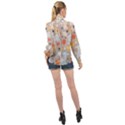 Pet Animal 02 High Neck Long Sleeve Chiffon Top View2