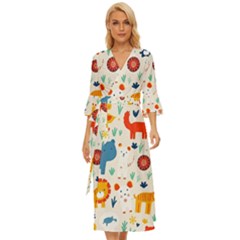 Pet Animal 03 Midsummer Wrap Dress by myclothy