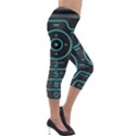 Retro Mobile Device Output Device Lightweight Velour Capri Leggings  View4