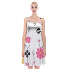  Minimalist Pattern With Simple Lines,flower And Shapes, Creating A Clean And Modern Spaghetti Strap Velvet Dress by myclothy