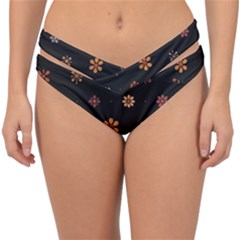 Minimalist Pattern With Simple Lines,flower And Shapes, Creating A Clean And Modern Double Strap Halter Bikini Bottoms by myclothy