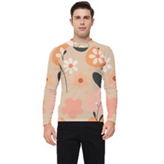 Minimalist Pattern With Simple Lines,flower And Shapes, Creating A Clean And Modern Men s Long Sleeve Rash Guard by myclothy