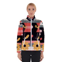  Minimalist Pattern With Simple Lines,flower And Shapes, Creating A Clean And Modern Women s Bomber Jacket by myclothy