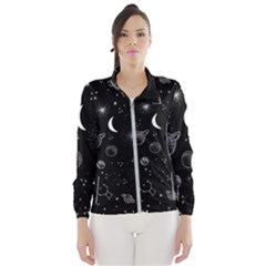 Cosmic Black Space Star Women s Windbreaker by Ndabl3x