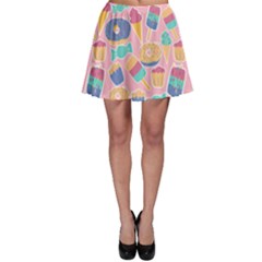 Ice Cream Donut Sweets Candie Skater Skirt by Apenda