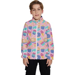 Ice Cream Donut Sweets Candie Kids  High Neck Windbreaker by Apenda