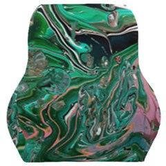 Malachite  Car Seat Back Cushion  by kaleidomarblingart