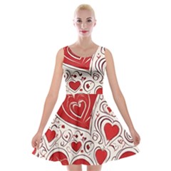 Be My Valentine Velvet Skater Dress by pollyparadiseartshop