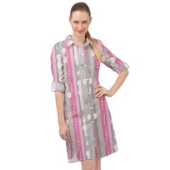 Candy Long Sleeve Mini Shirt Dress by pollyparadiseartshop