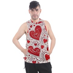 Be My Valentine Men s Sleeveless Hoodie by pollyparadiseartshop