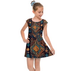 Tribal Chic Kids  Cap Sleeve Dress by pollyparadiseartshop