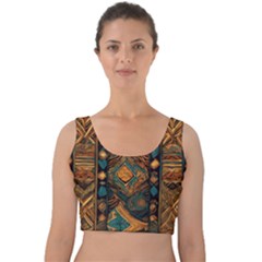 Tribal Chic Velvet Crop Top by pollyparadiseartshop