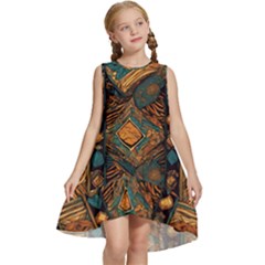 Tribal Chic Kids  Frill Swing Dress by pollyparadiseartshop