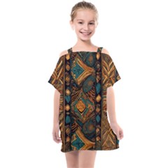 Tribal Chic Kids  One Piece Chiffon Dress by pollyparadiseartshop