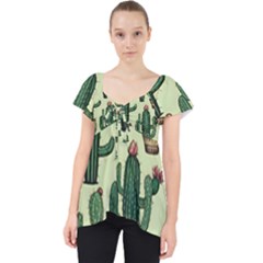 Cactus  Lace Front Dolly Top by pollyparadiseartshop