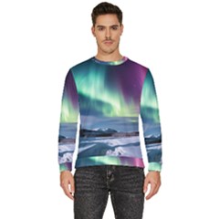 Northern Lights Aurora Night Nature Men s Fleece Sweatshirt by Posterlux