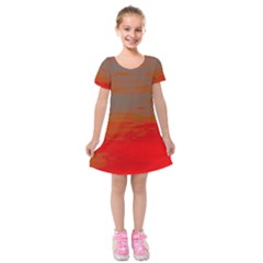 Crimson Skys Kids  Short Sleeve Velvet Dress by RiverRootz