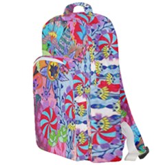 Cabbage Flower Abstract Double Compartment Backpack by okhismakingart