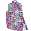 Cabbage Flower Abstract Double Compartment Backpack View1