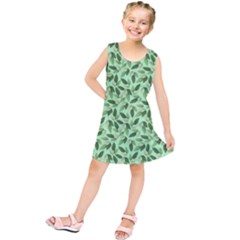 Leaves Pattern Texture Seamless Kids  Tunic Dress by Hannah976