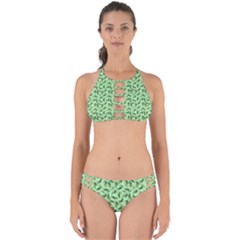 Leaves Pattern Texture Seamless Perfectly Cut Out Bikini Set by Hannah976