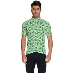 Leaves Pattern Texture Seamless Men s Short Sleeve Cycling Jersey by Hannah976