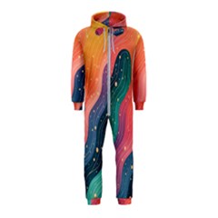 Art Abstract Pattern Hooded Jumpsuit (kids) by Salmanaz77