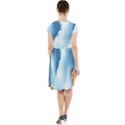 Delicate Watercolor Painting Surreal Oasis Scene With Intense Dramatic Lighting Cap Sleeve Midi Dress With Pockets View2