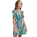 Illustrations Plants Nature Leaves Kids  Frilly Sleeves Pocket Dress View2