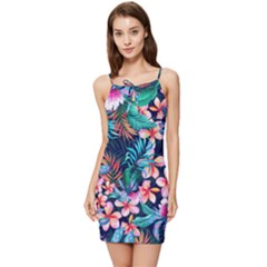 Hawaiian Flowers Hawaii Summer Tie Front Dress by Cemarart