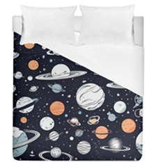 Space Galaxy Universe Stars Sky Duvet Cover (queen Size) by Paksenen