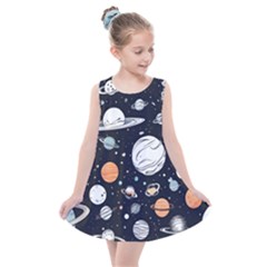 Space Galaxy Universe Stars Sky Kids  Summer Dress by Paksenen