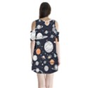 Space Galaxy Universe Stars Sky Shoulder Cutout Velvet One Piece View2