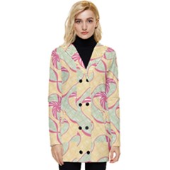 Abstract Pattern Design Scrapbooking Button Up Hooded Coat  by Paksenen