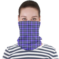 Blue Tartan Plaid 1 Face Seamless Bandana (adult) by dressshop