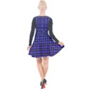 Blue Tartan Plaid 1 Plunge Pinafore Velour Dress View2