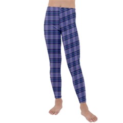 Purple Plaid Tartan 1 Kids  Lightweight Velour Leggings by dressshop