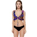 Abstract Colors - , Abstract Colors Low Cut Ruffle Edge Bikini Top View1