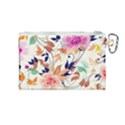 Abstract Floral Background Canvas Cosmetic Bag (Medium) View2