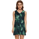 Foliage Tiered Sleeveless Mini Dress View1