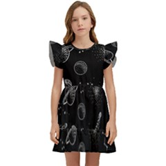 Cosmic Black Space Star Kids  Winged Sleeve Dress by Ndabl3x