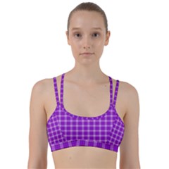 Purple Plaid Tartan 3 Line Them Up Sports Bra by dressshop