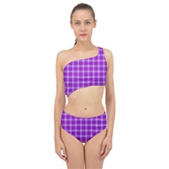 Purple Plaid Tartan 3 Spliced Up Two Piece Swimsuit by dressshop