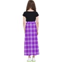 Purple Plaid Tartan 3 Kids  Flared Maxi Skirt View2