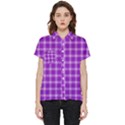 Purple Plaid Tartan 3 Short Sleeve Pocket Shirt View1