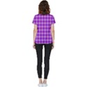 Purple Plaid Tartan 3 Short Sleeve Pocket Shirt View2