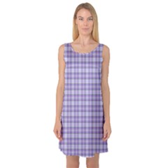 Purple Plaid Tartan 2 Sleeveless Satin Nightdress by dressshop