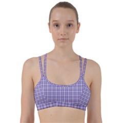 Purple Plaid Tartan 2 Line Them Up Sports Bra by dressshop