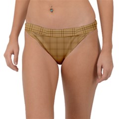 Autumn Fall Plaid Tartan 1 Band Bikini Bottoms by dressshop