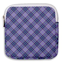 Purple Plaid Tartan 1 Diagonal Mini Square Pouch by dressshop